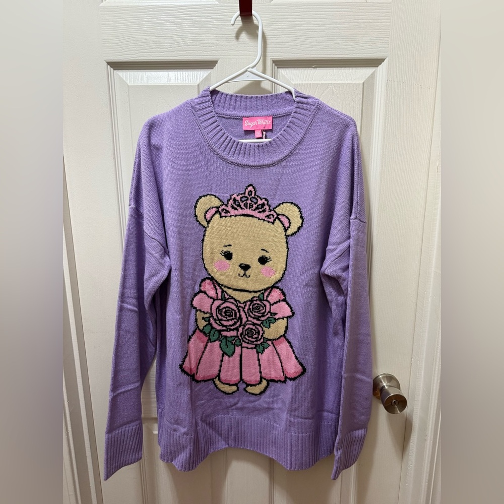 Dolls Kill Sugar Thrillz STORYBOOK SWEETNESS INTARSIA SWEATER